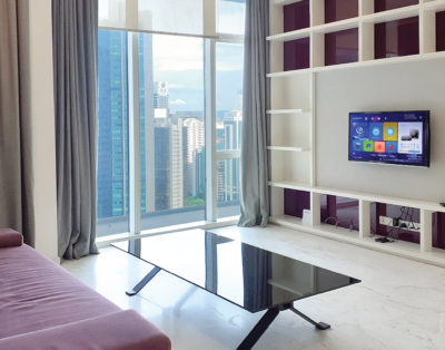 Platinum Face Suites with KL Tower View. Room for 4-5 Pax (2 Bedroom + 2 Bath Apartment with Living Room)